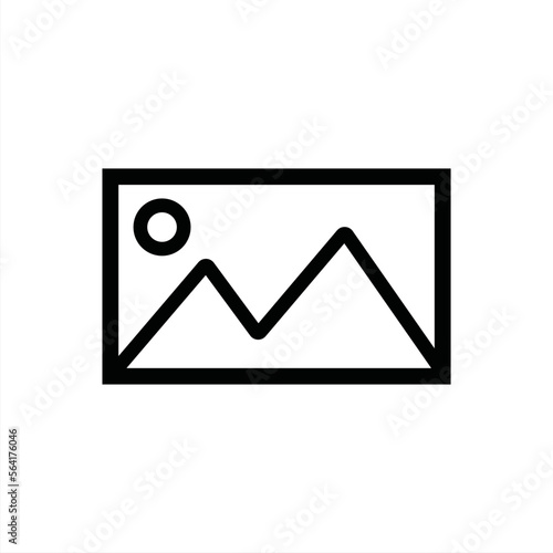 Gallery photo line icon PNG format for apps and websites.