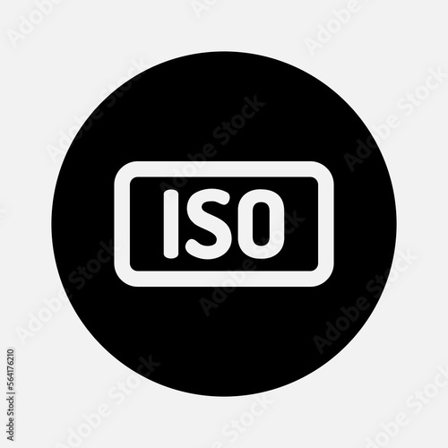 Iso icon in solid style about camera, use for website mobile app presentation