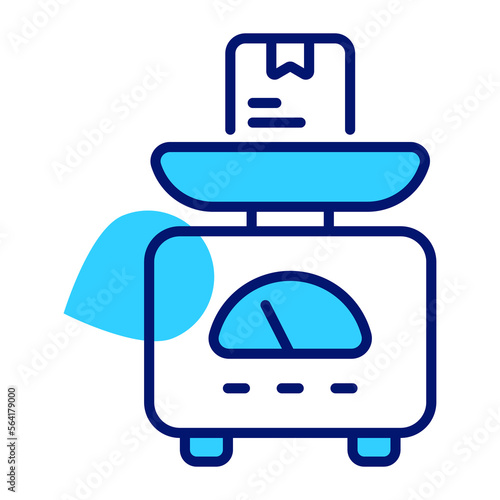 An amazing of weight scale, delivery weighing machine vector