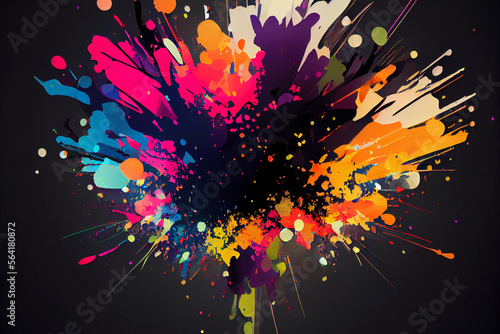 Colorful paint splash vector