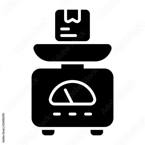 An amazing of weight scale, delivery weighing machine vector