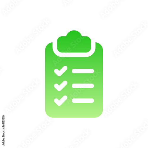 clipboard flat gradient icon