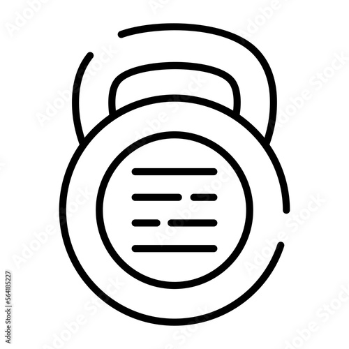 An amazing icon of weighting girya in trendy style