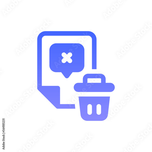 curriculum flat gradient icon