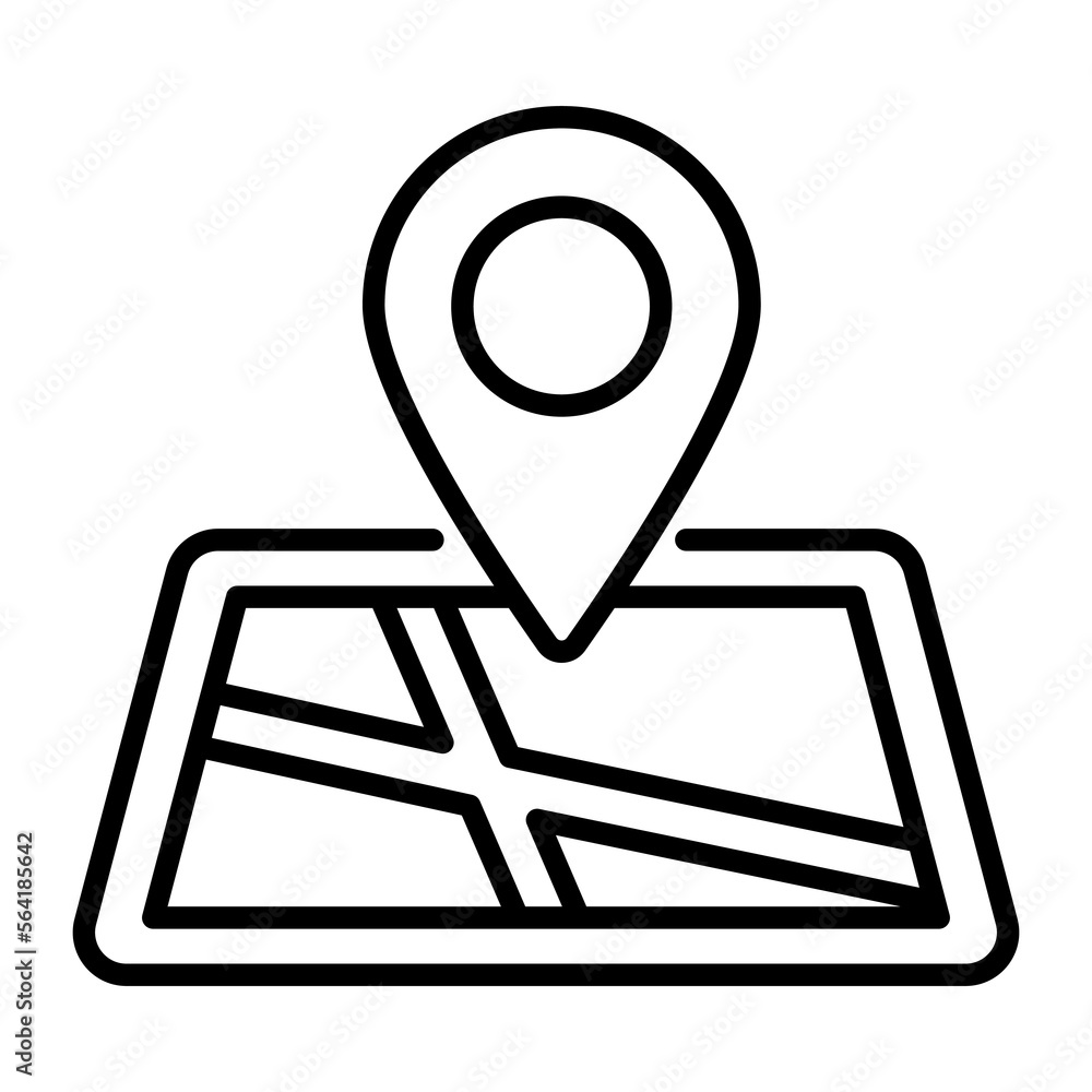 Editable vector icon of location map trendy design, map navigation Editable vector icon of location map trendy design, map navigation