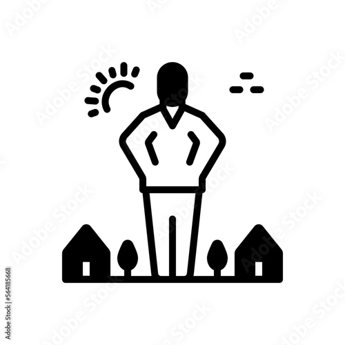 Black solid icon for giants