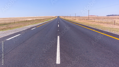 Road Highway Center Middle Straight  Horizon Perspective. © ChrisVanLennepPhoto
