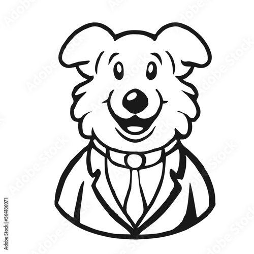 Collie With Business Suit 