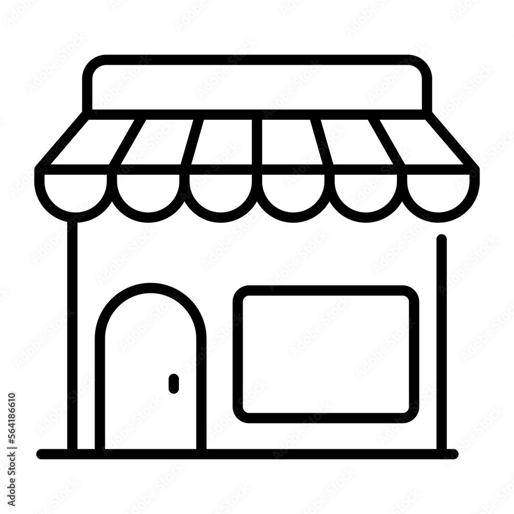 Editable vector of shop building, modern icon design Editable vector of shop building, modern icon design