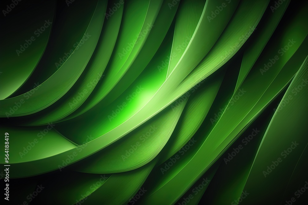 Fototapeta premium Green abstract background. Generative AI.