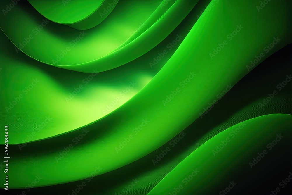 Fototapeta premium Green abstract background. Generative AI.