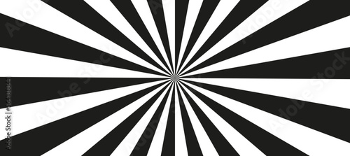 Vintage sunburst background banner vector. Old retro circus style template.