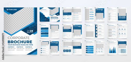 minimalist brochure template with modern concept and minimalist layout use for business profile and product catalog