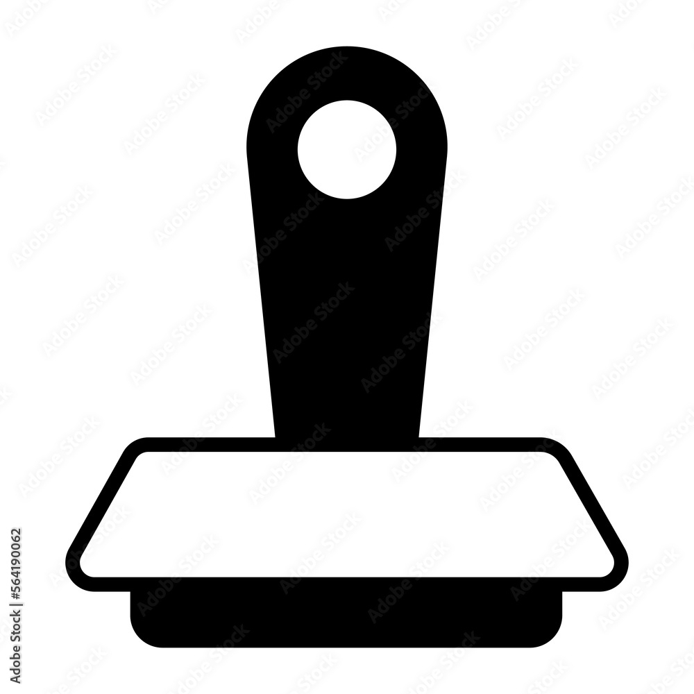 Obraz premium Stamp vector icon in editable style, modern design