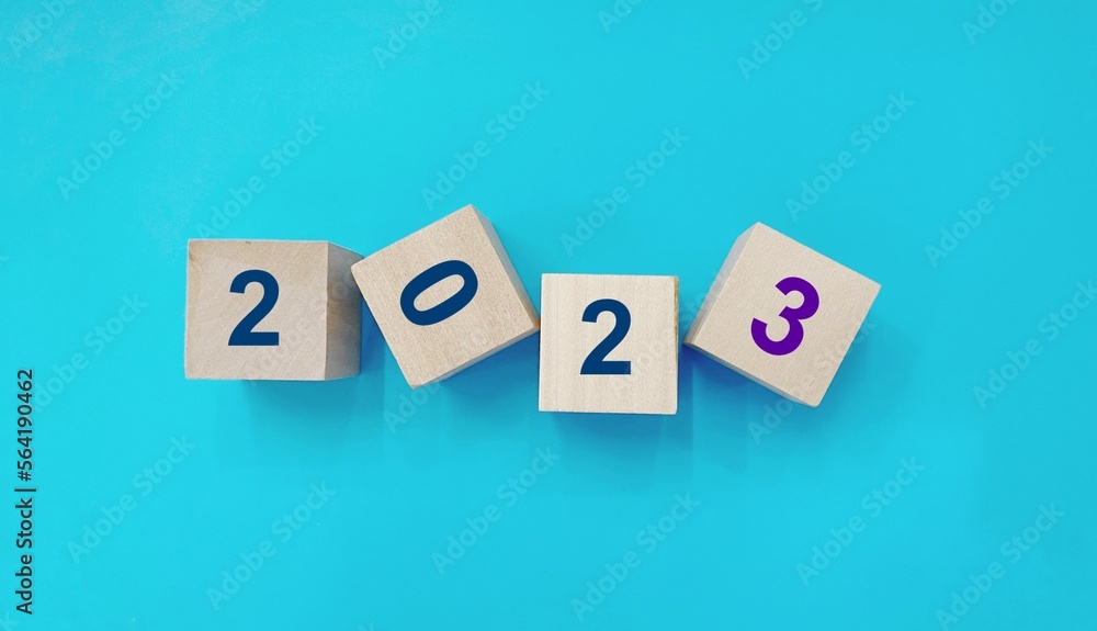 inscription on the cubes of the world, 2023 new year inscription on the cubes of the world, 2023 new year