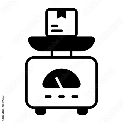 An amazing of weight scale, delivery weighing machine vector