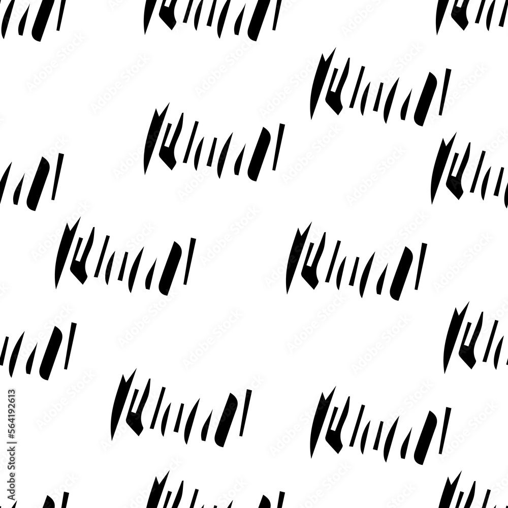 Obraz premium Seamless pattern with black pencil brushstrokes