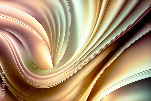 Iridescent holographic textural Background. Gradient waves with iridescent highlights. Generative AI illustration