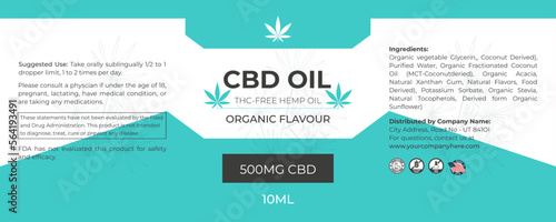 CBD Label Design Template, Hemp Oil Label Design and Product Packaging Design