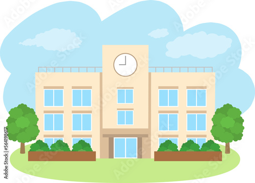 学校ワンポイント素材_ベクターイラスト