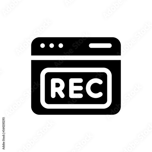 rec glyph icon