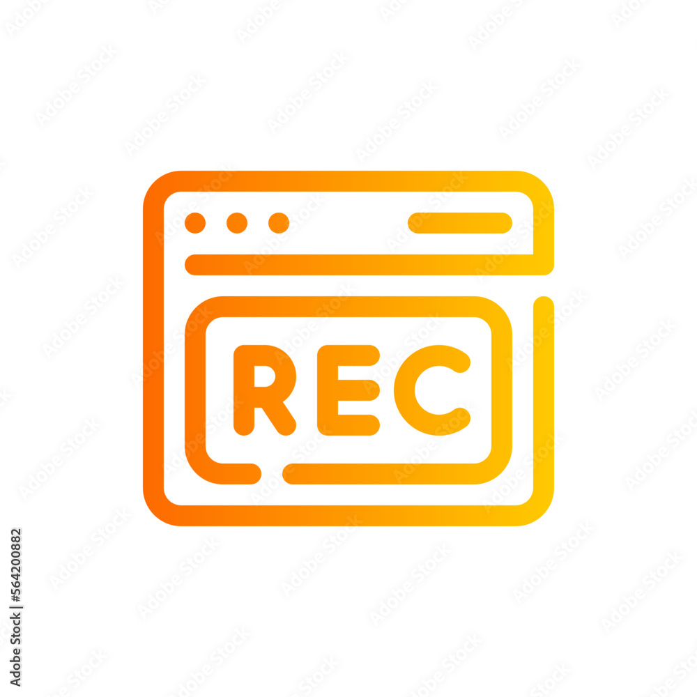 rec gradient icon rec gradient icon