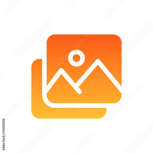 duplicate flat gradient icon