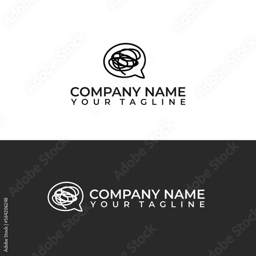 Brain tangle tangled. Abstract metaphor, concept of problems in business. Vector illustration