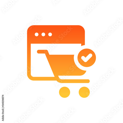 procurement flat gradient icon