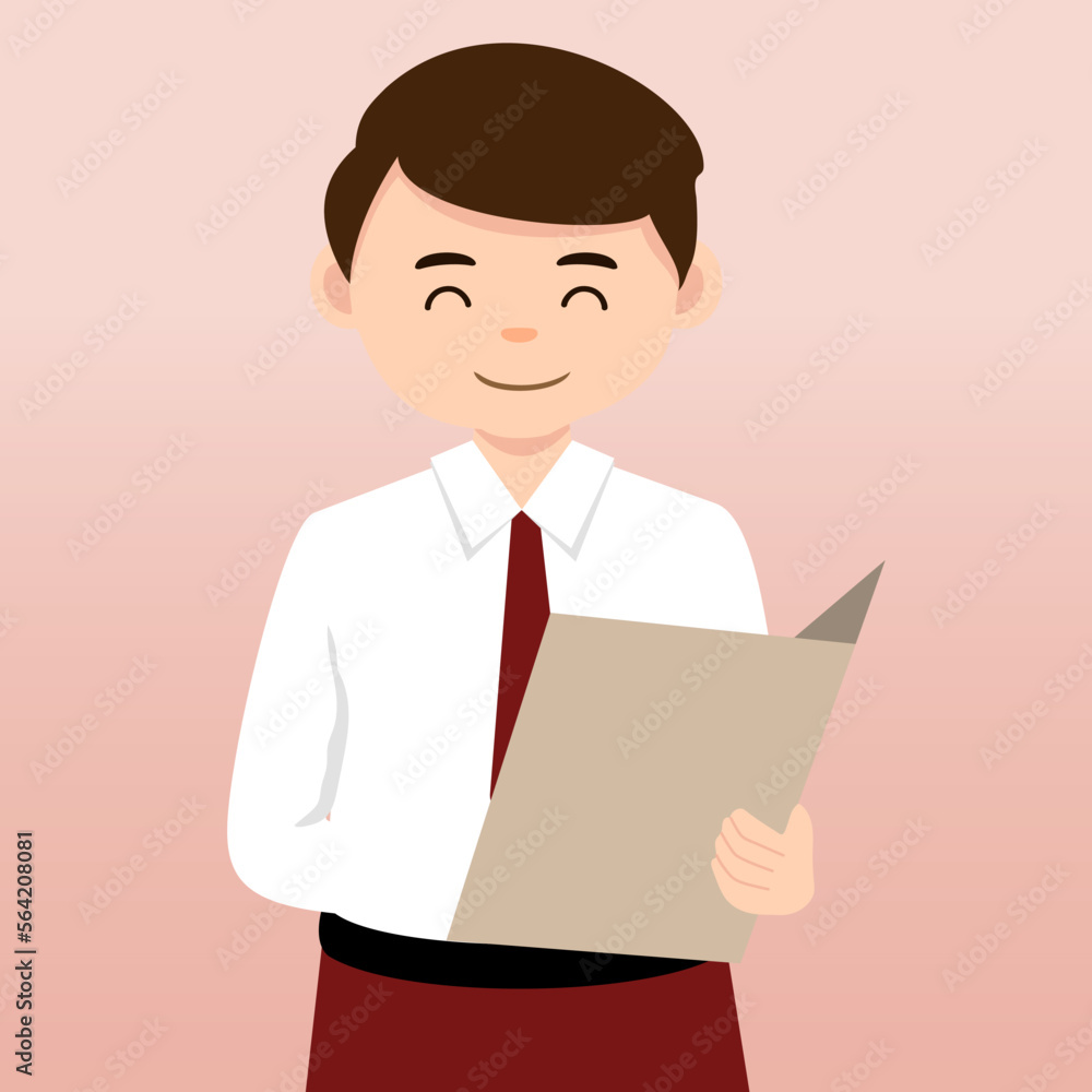 Elementary School girl and Boy Student Wearing Red and White Uniform. Cartoon Vector Illustration. Portrait of an elementary school student. School students children with backpacks, books, macbook. Elementary School girl and Boy Student Wearing Red and White Uniform. Cartoon Vector Illustration. Portrait of an elementary school student. School students children with backpacks, books, macbook.