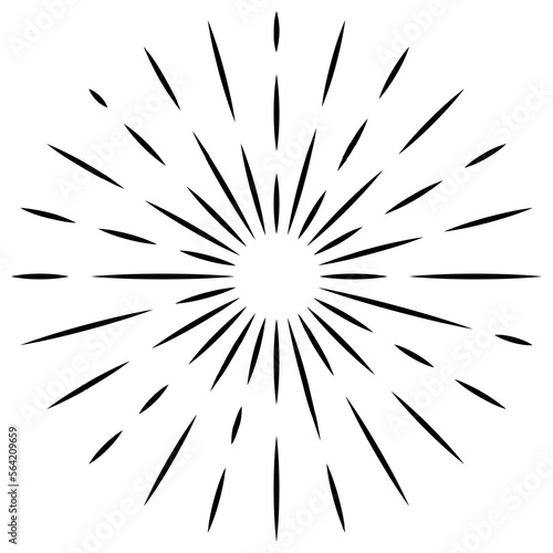 Logo sunburst design, sun retro star, line graphic hipster plate