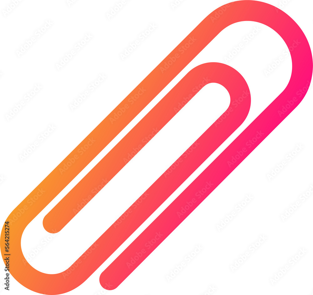 Paper clip icon in gradient colors. Attachement signs illustration. Paper clip icon in gradient colors. Attachement signs illustration.