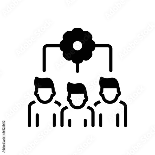 Black solid icon for organizing
