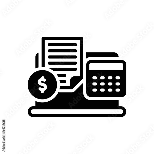 Black solid icon for payroll