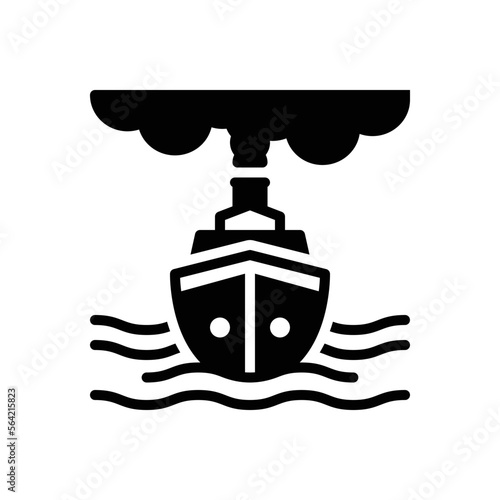 Black solid icon for cruise