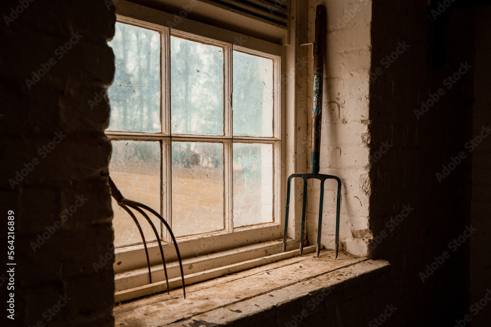 Fototapeta premium Farm barn window