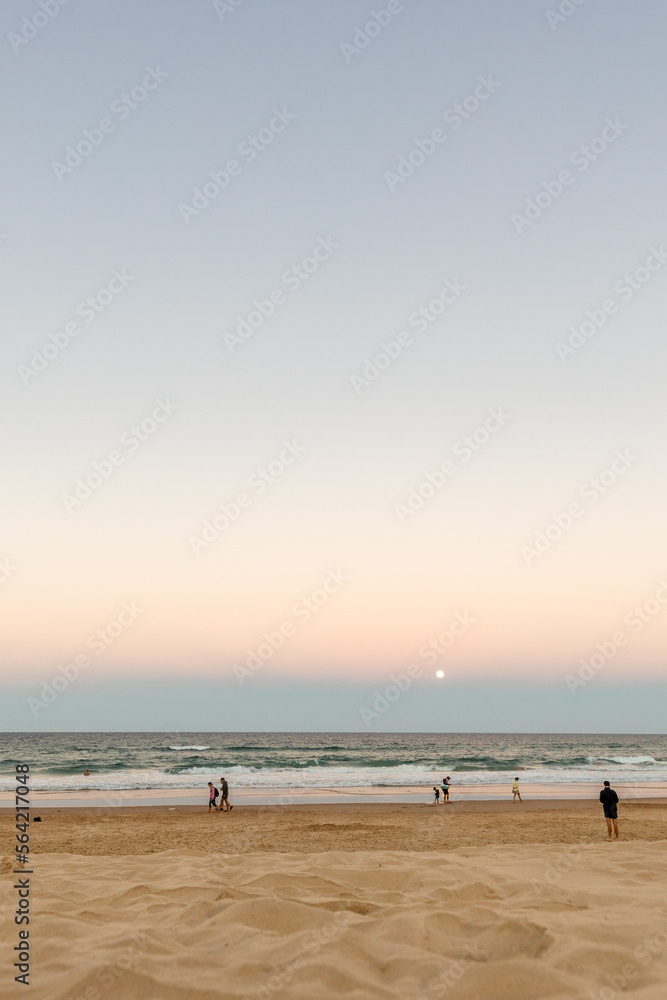 Beach sunset, Gold Coast, Queensland, Australia