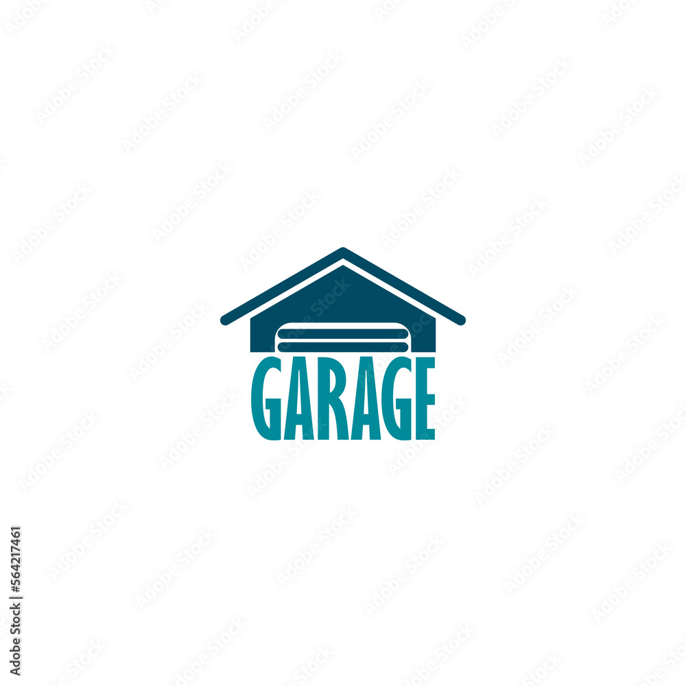 Garage Door Logo Icon isolated on white background Garage Door Logo Icon isolated on white background
