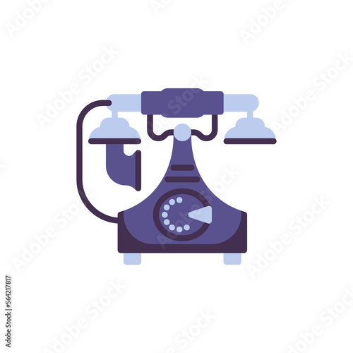 Vintage telephone flat icon