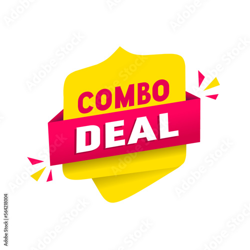 Banner template - Combo deal, flat vector design icon.