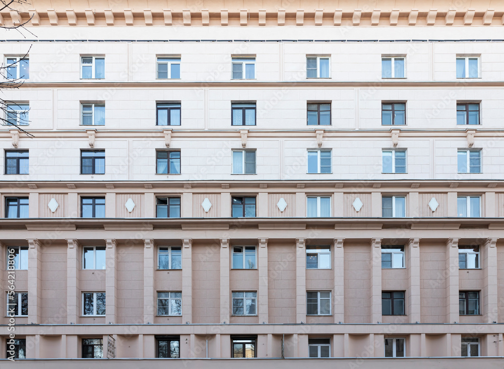 facade of a soviet building