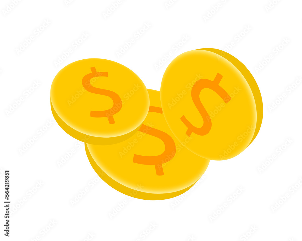 coin money icon in 3d design. gold coin icon coin money icon in 3d design. gold coin icon