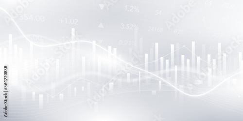 business vector illustration design Stock market charts or Forex trading charts for business and finance ideas.