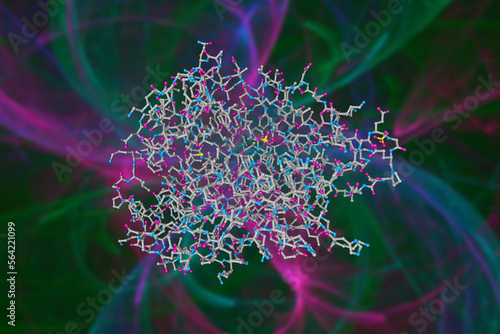 Bilde på lerret Human carbonic anhydrase in complex with bicarbonate