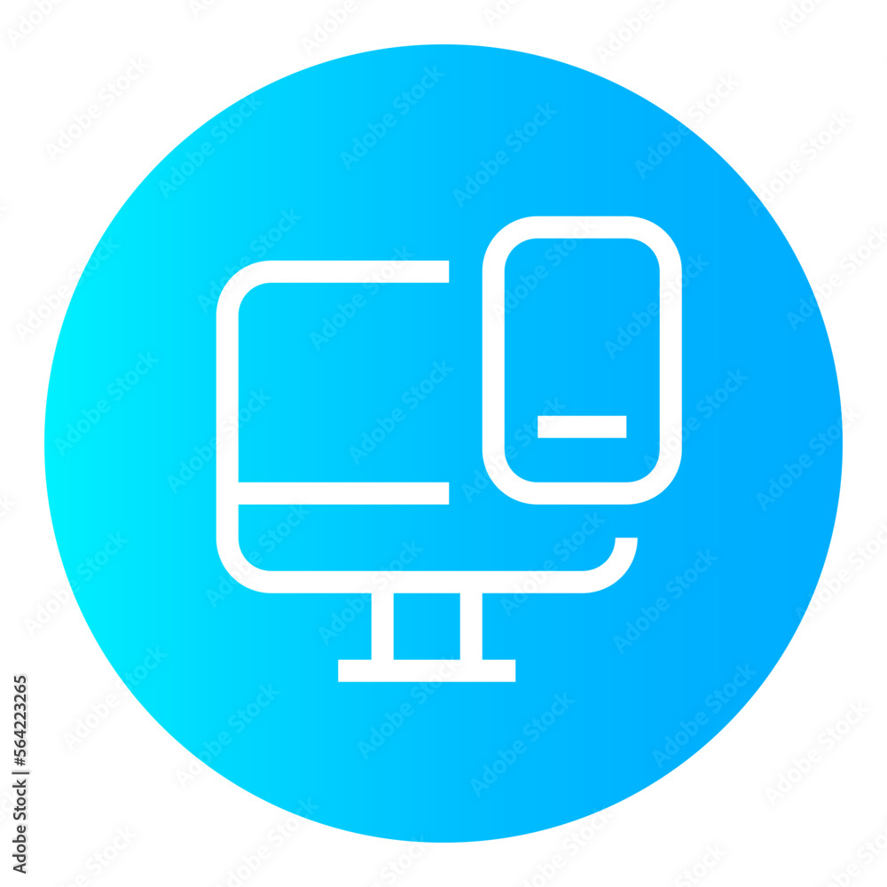 Desktop To Mobile gradient icon Desktop To Mobile gradient icon