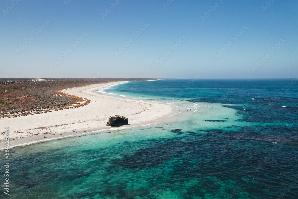 Aerial view of Two Rocks coastline just north of Perth, Western Australia