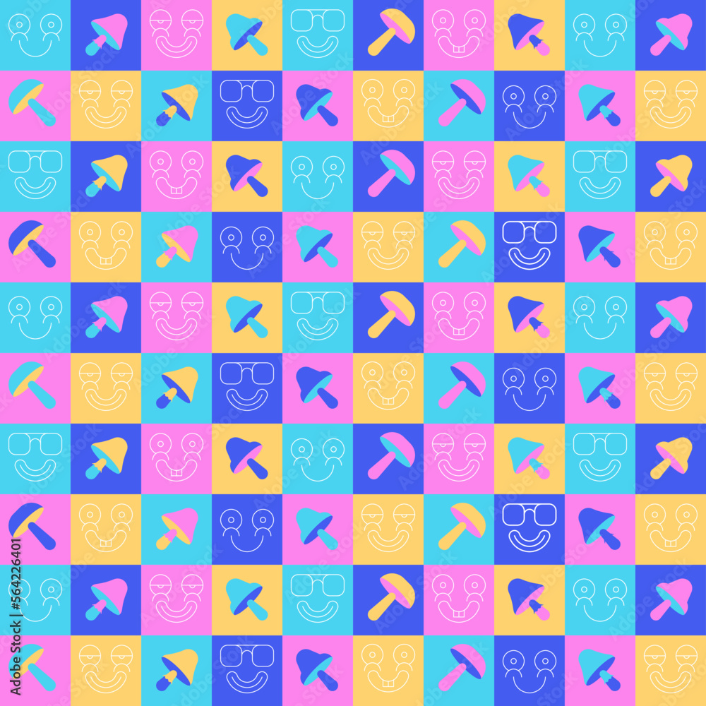 Pattern background with psychedelic style. Vector assets for wallpaper digital and print Pattern background with psychedelic style. Vector assets for wallpaper digital and print