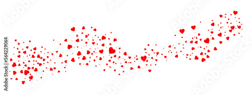 Wallpaper Mural Love valentine background with red petals of hearts on isolated background. Vector banner, postcard, background.The 14th of February. Vector EPS 10 Torontodigital.ca