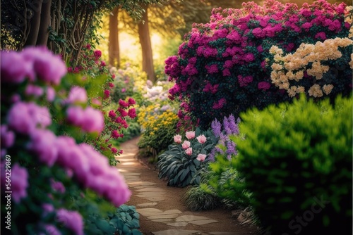 Wallpaper Mural flowers in the garden Torontodigital.ca