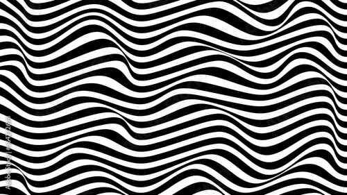 Digital Optical Art. Black and white pattern illustration © robybret